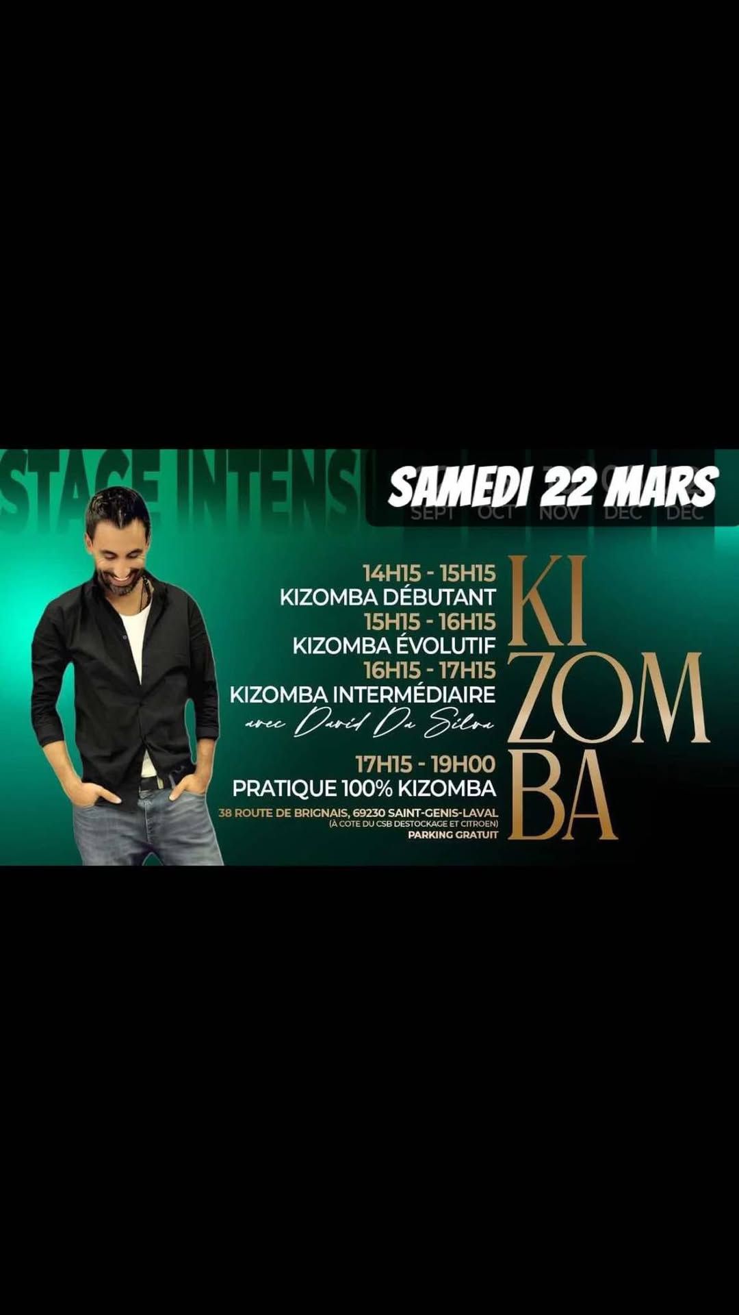 STAGE INTENSIF KIZOMBA 14H15 A 19H 