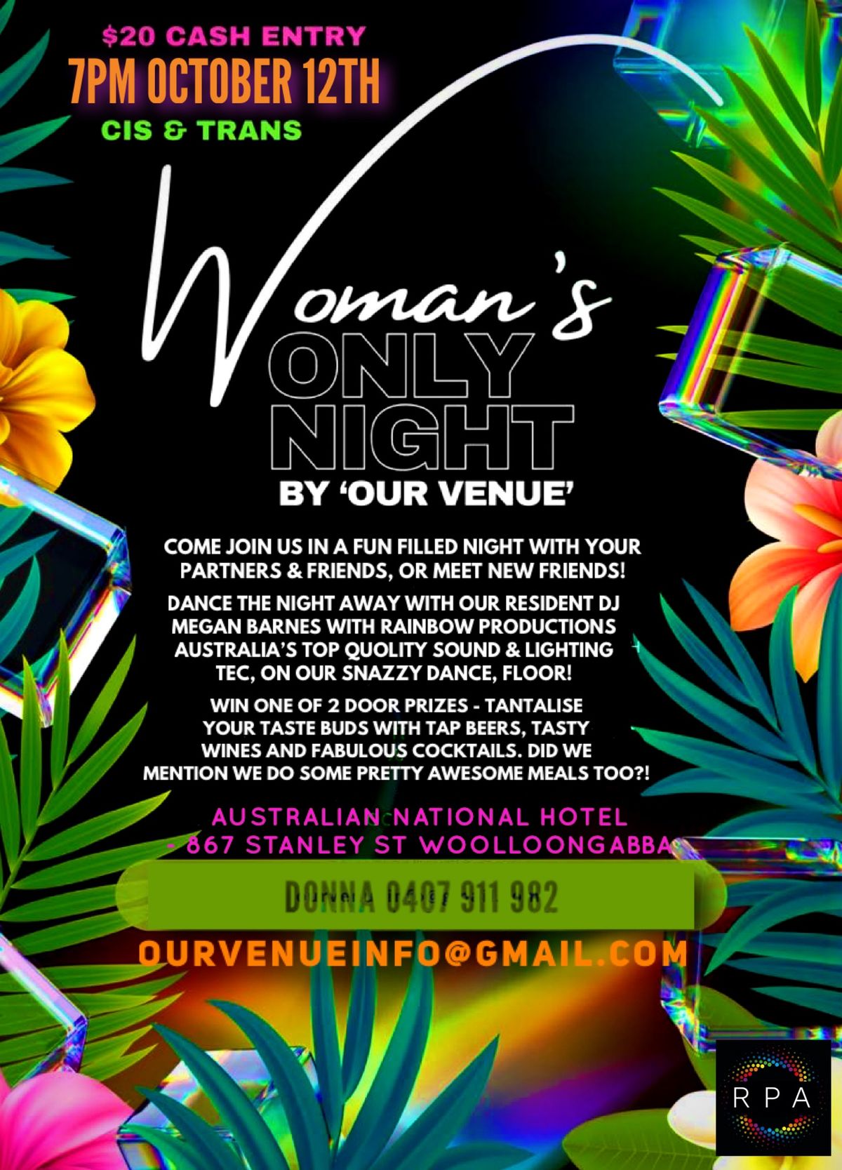 Our Venue's Women's Only Night