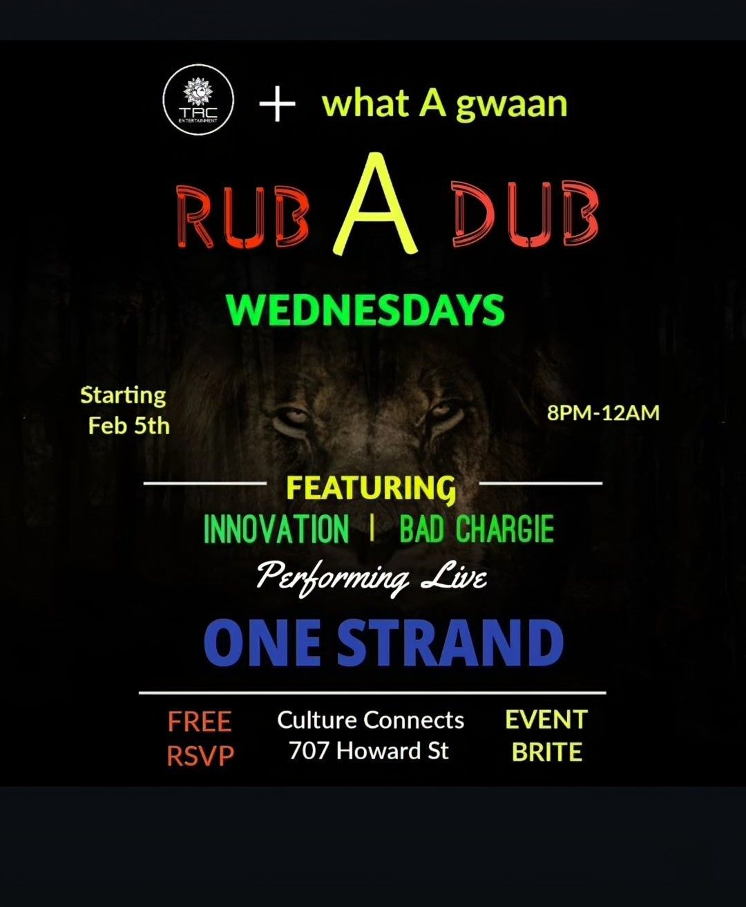 Rub A dUB Wednesdays at Culture Connects Starting Feb. 5th in Evanston iL.