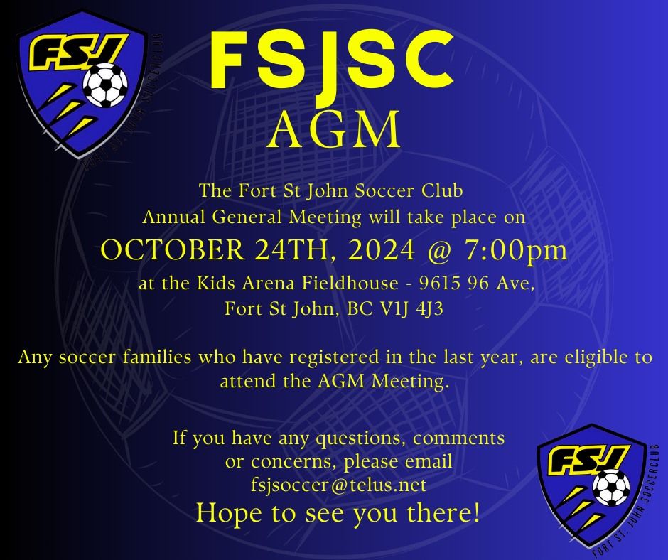 Fort St John Soccer Club Annual General Meeting