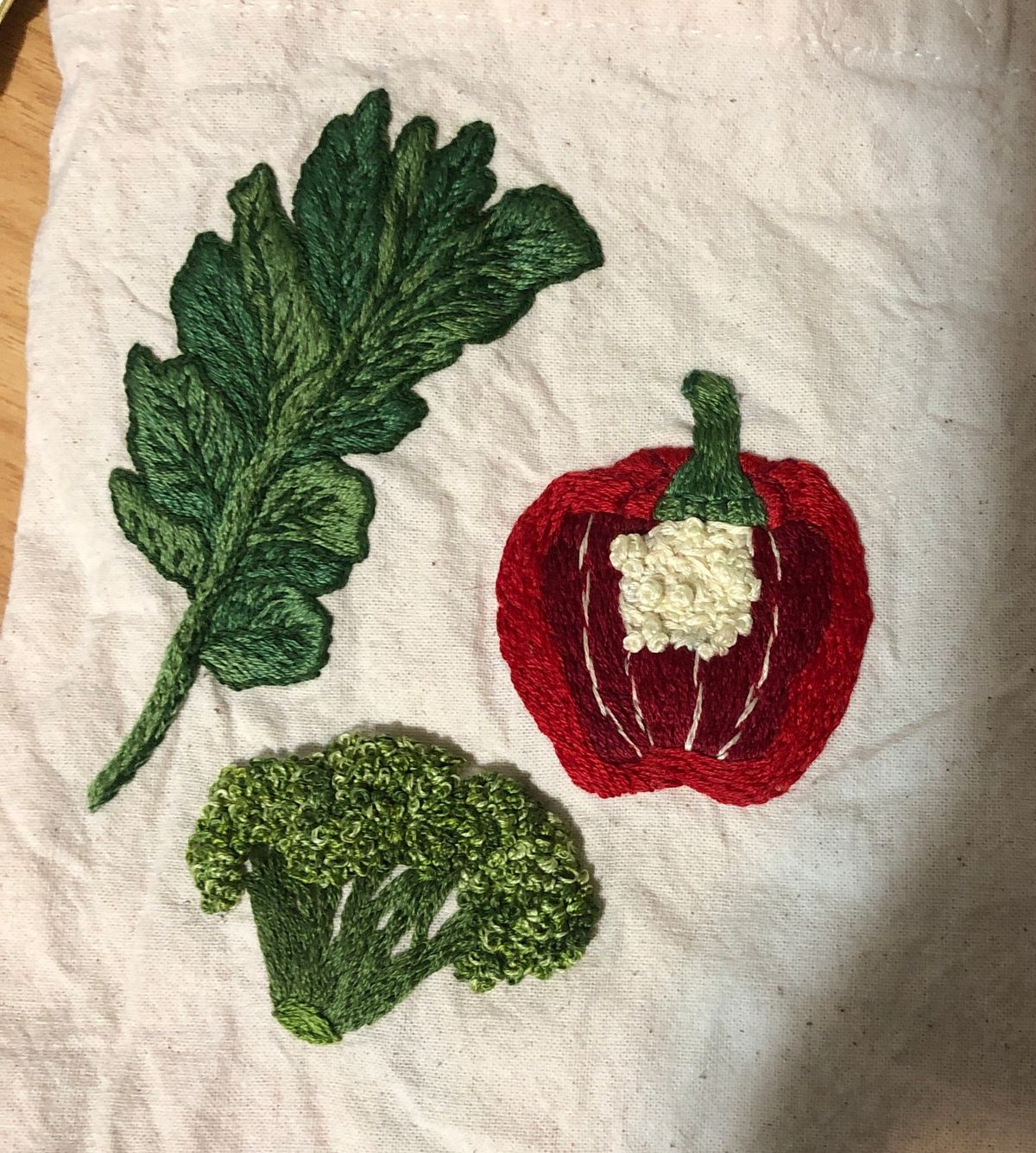 Botanical Fiber Art Workshop: Veggie Tote Bag Embroidery (in-person)