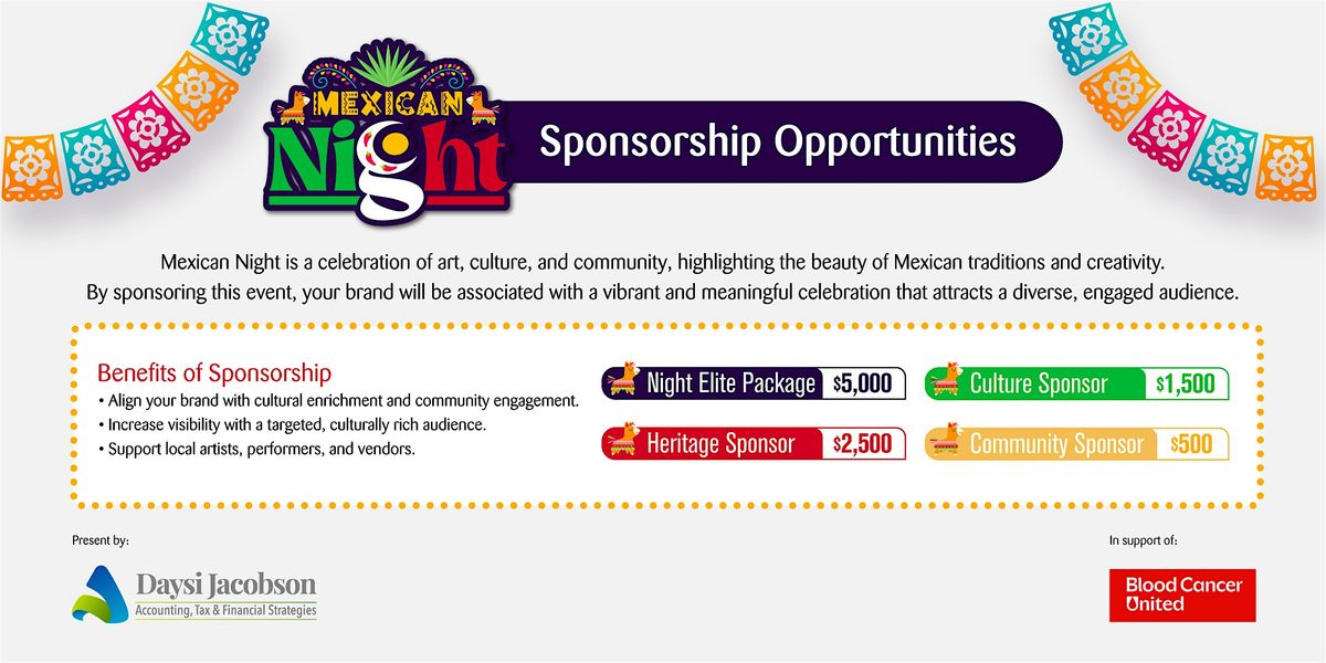Mexican Night 2025: Sponsorship Opportunities to Shine