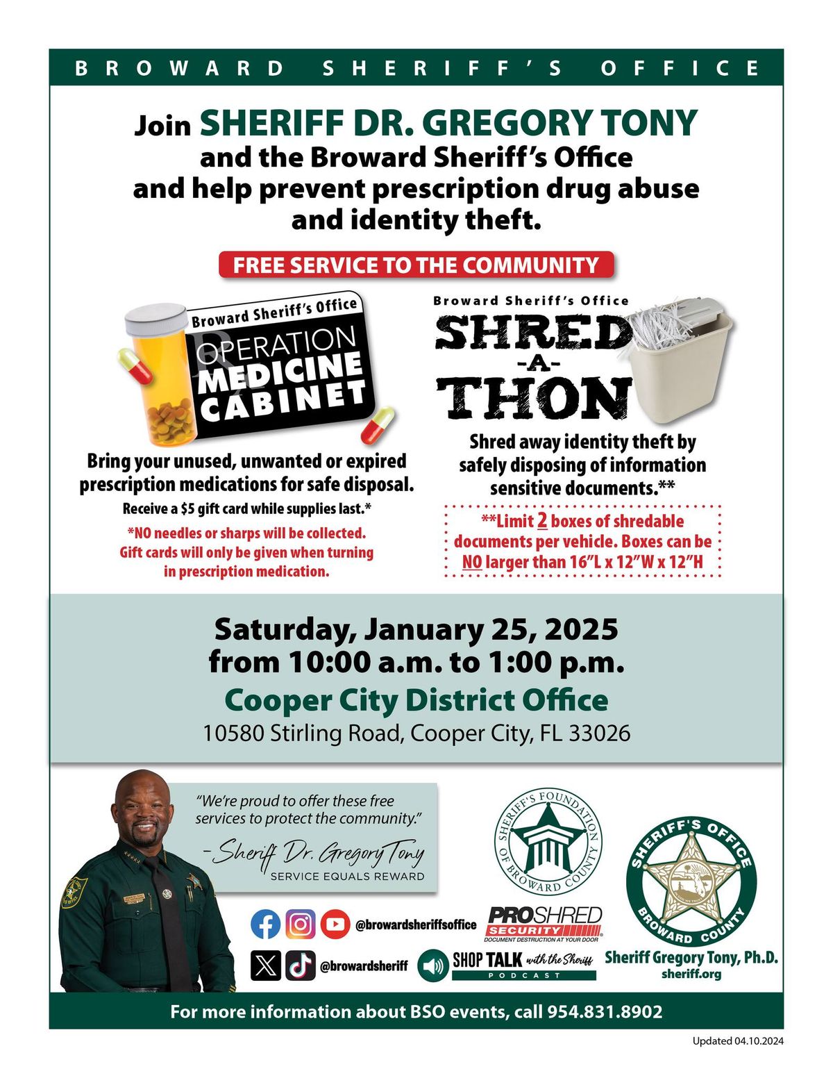 Operation Medicine Cabinet & Shred-A-Thon