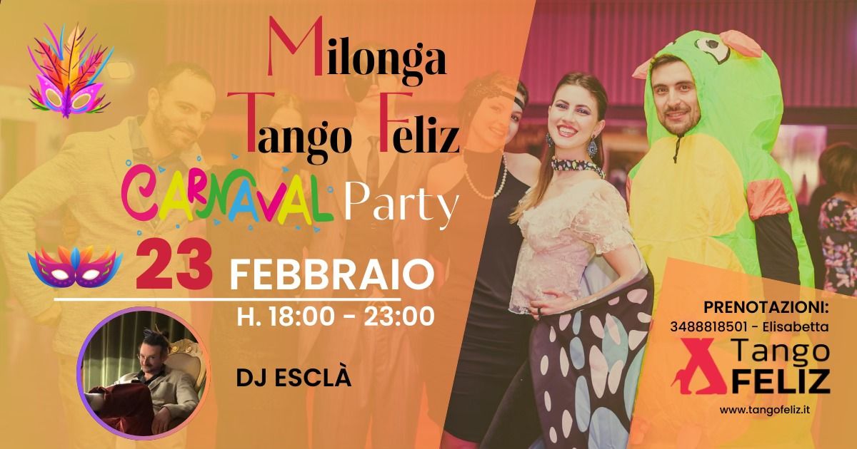 Milonga Tango Feliz - Carnaval Party - Paladanze Bologna