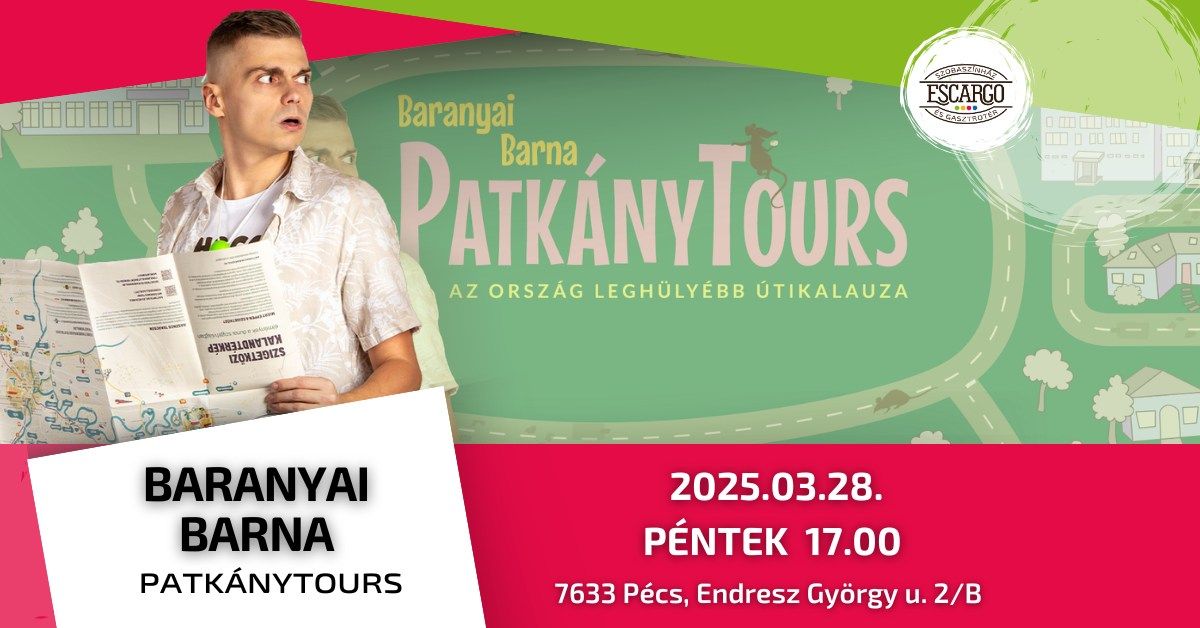 BARANYAI BARNA: PATK\u00c1NYTOURS \/\/ ESCARGO SZOBASZ\u00cdNH\u00c1Z