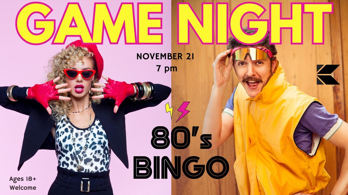 Game Night: 1980s Bingo