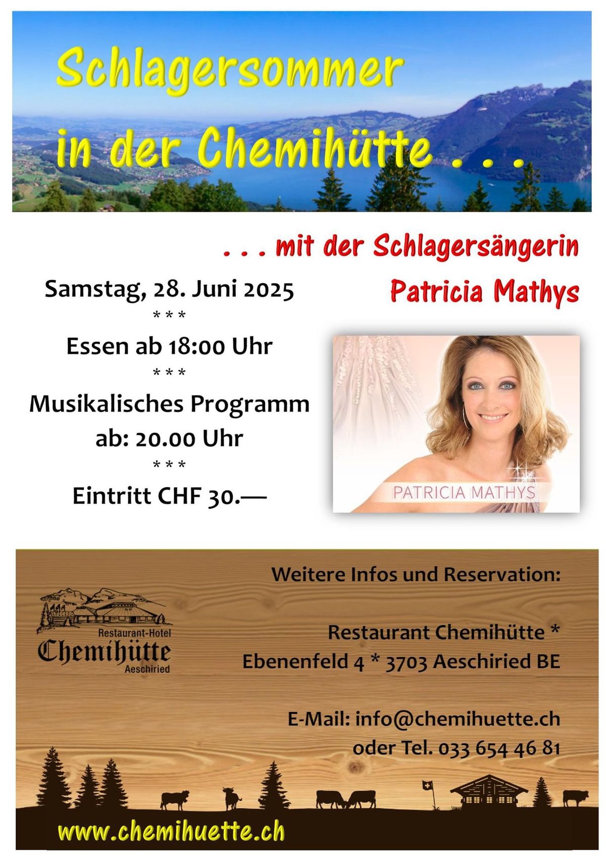 Schlagersommer in der Chemih\u00fctte * 3703 Aeschiried BE