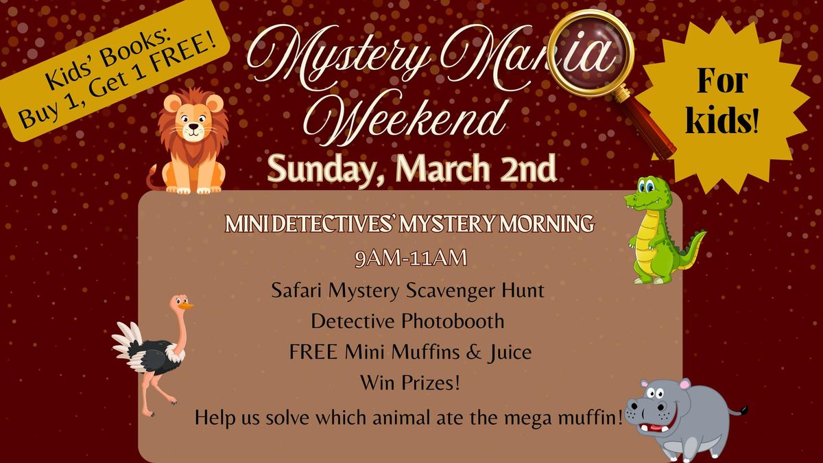 Mystery Mania Weekend: Mini Detectives' Mystery Morning for Kids @ Black Cat Books & Oddities