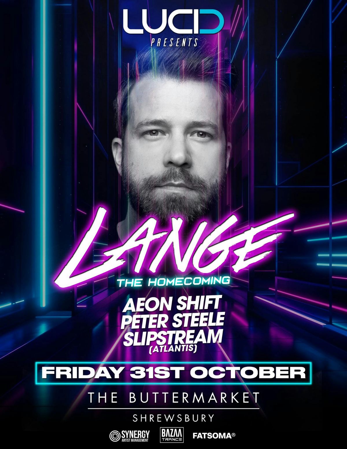 LUCID : LANGE (The Homecoming) : Fri 31st Oct : Aeon Shift : Peter Steele : Slipstream : Shrewsbury
