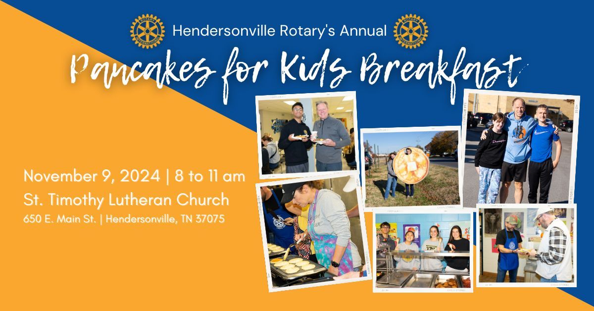 Hendesonville Rotary's Annual Pancakes For Kids 2024