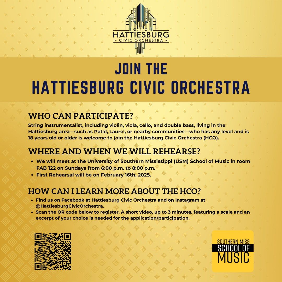 Join the Hattiesburg Civic Orchestra