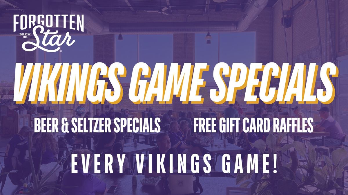 Vikings Watch Party at Forgotten Star Brewing 