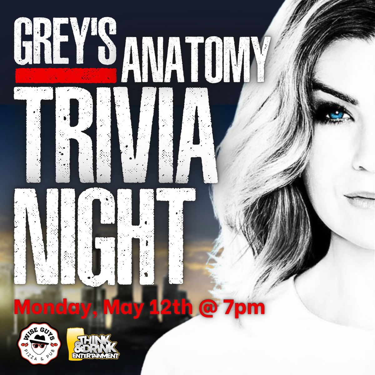 Grey's Anatomy Trivia @ Wise Guys Pizza & Pub (Davenport, IA) \/ Monday May 12th @ 7pm