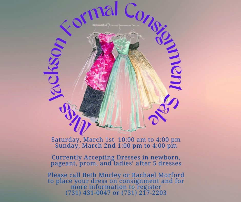 Miss Jackson Formal Consignment Sale