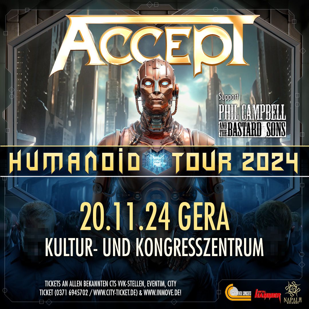 ACCEPT - HUMANOID TOUR 2024 \/\/ GERA \/\/ Kultur- und Kongresszentrum