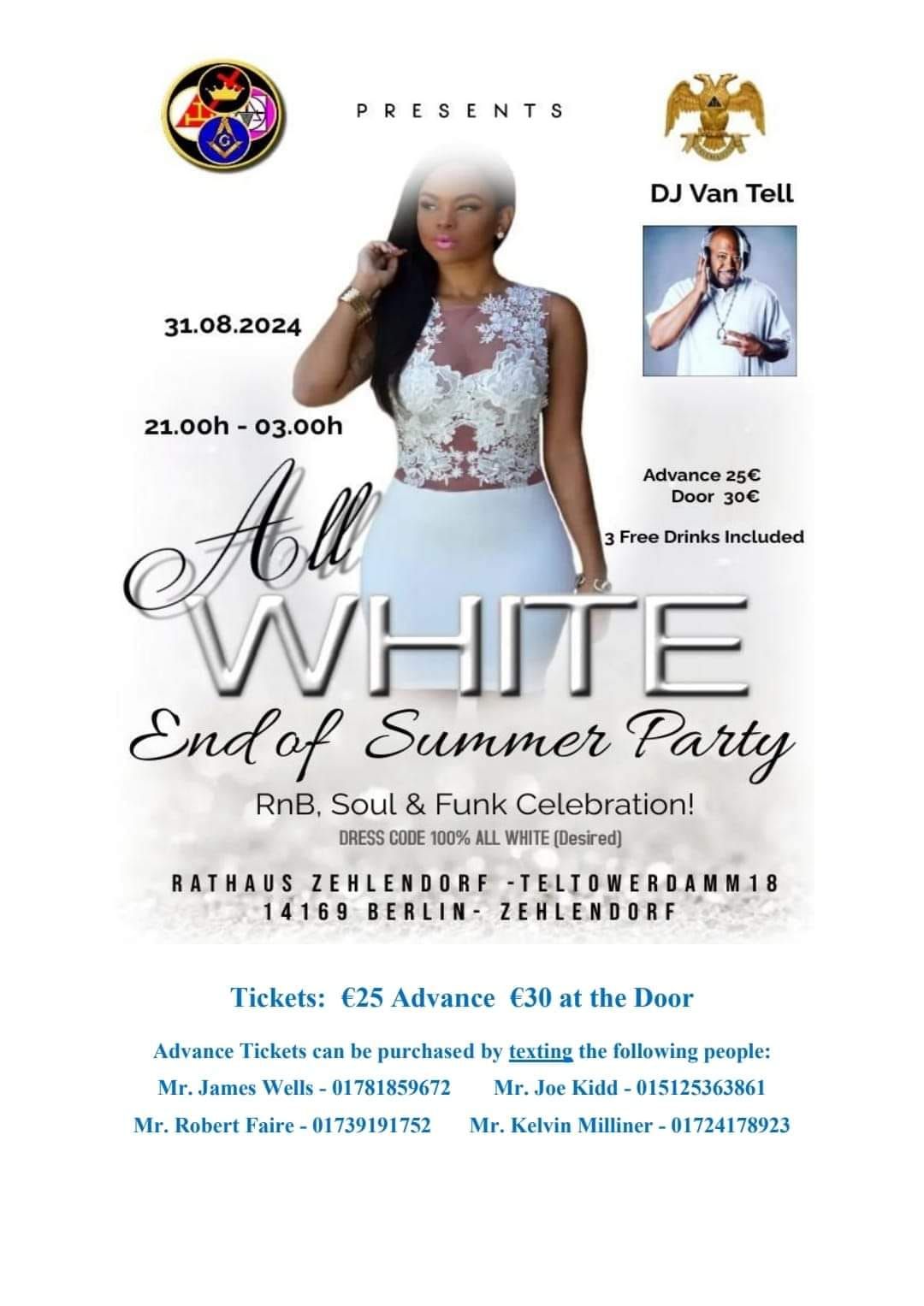 ALL WHITE END OF THE SUMMER PARTY