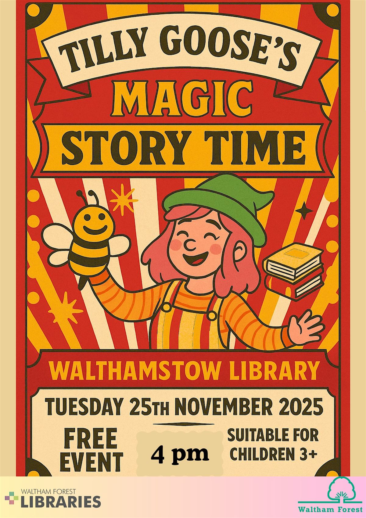 Tilly Goose's Magic Story Time at Walthamstow library