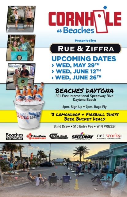 Cornhole Tournament @ Beaches presented by Rue & Ziffra!