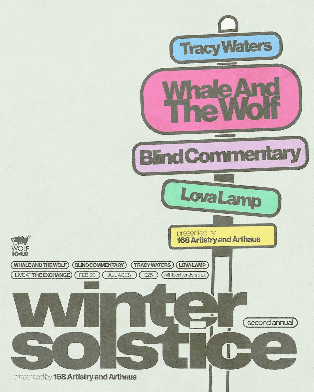 Winter Solstice w\/ Whale and the Wolf, Tracy Waters, Blind Commentary, Lova Lamp