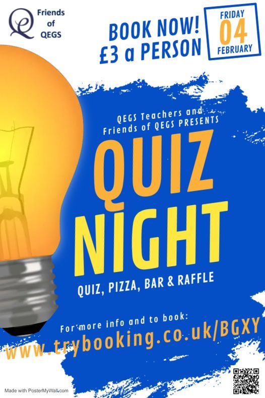 QEGS Quiz night 2022, Queen Elizabeth Grammar School, Penrith, 4 ...