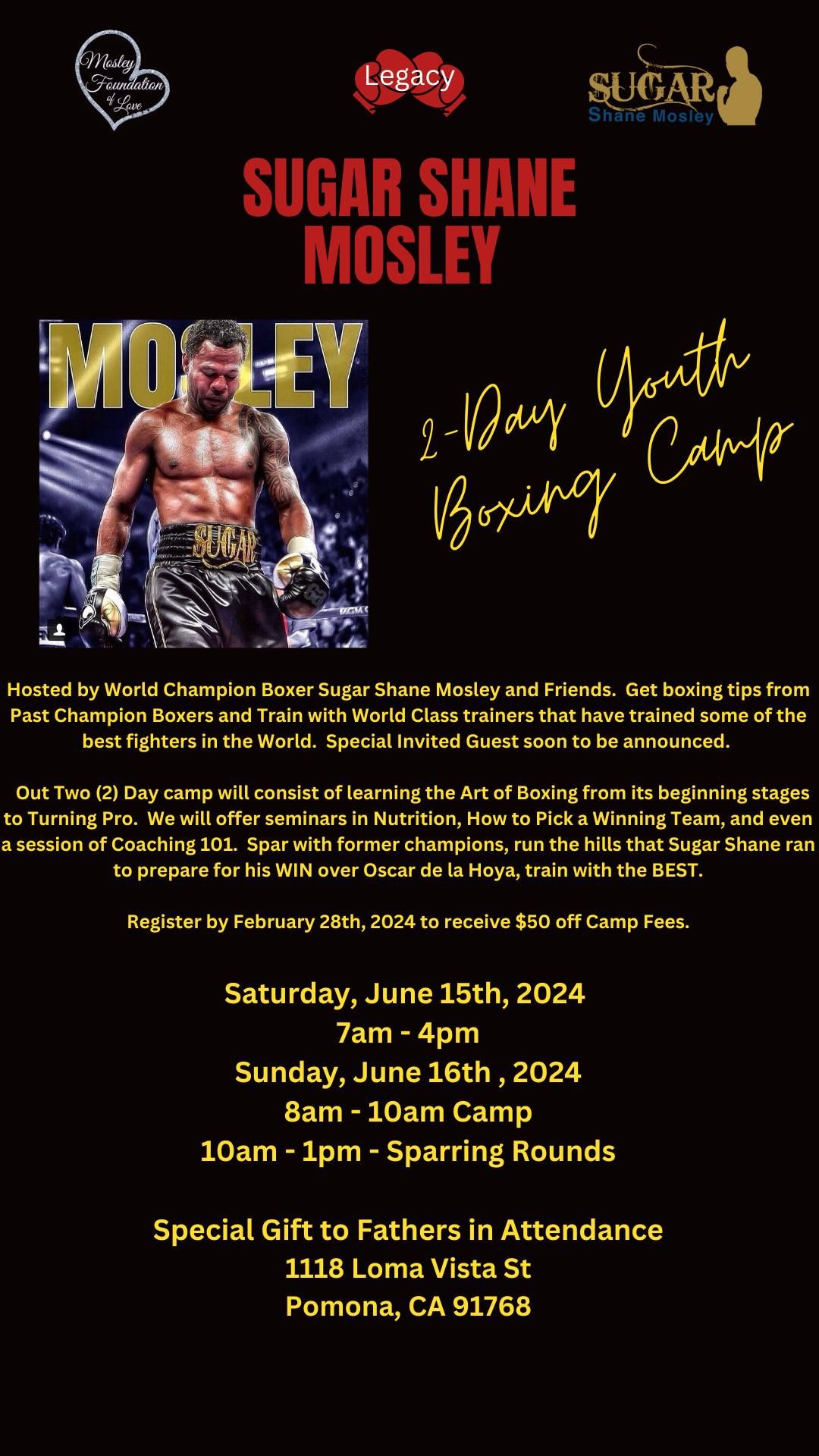 Sugar Shane Mosley Youth Boxing Camp
