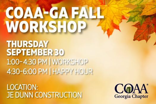 COAA-GA Fall Workshop & Happy Hour