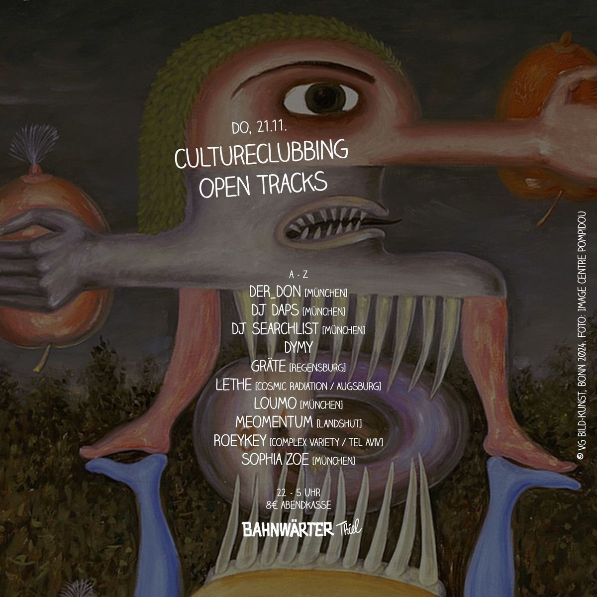 cultureclubbing Open Tracks im Bahnw\u00e4rter Thiel