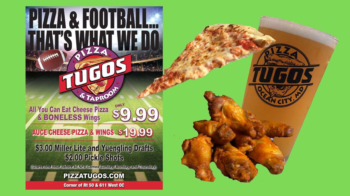 Pizza Tugos NFL Special & Viewing Party