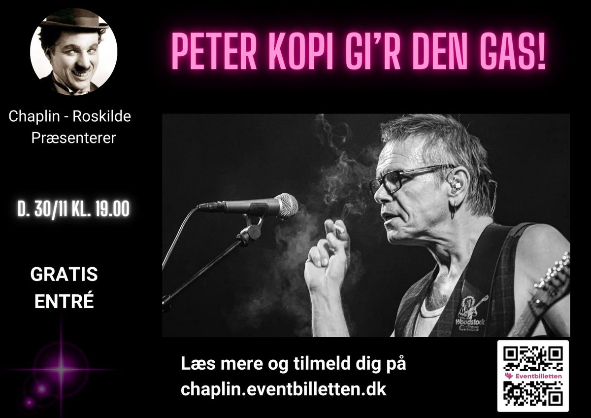 Peter Kopi gi\u00b4r den gas! 