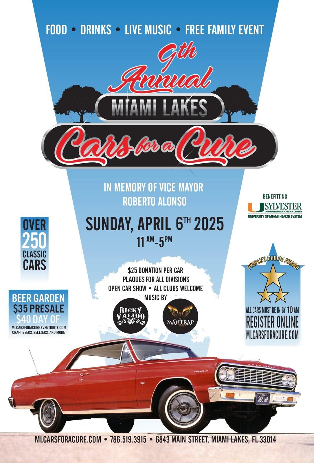 South Florida Car Show & Beergarden benefiting UM Sylvester Pediatric Cancer Hospital,Alex\u2019s Place  