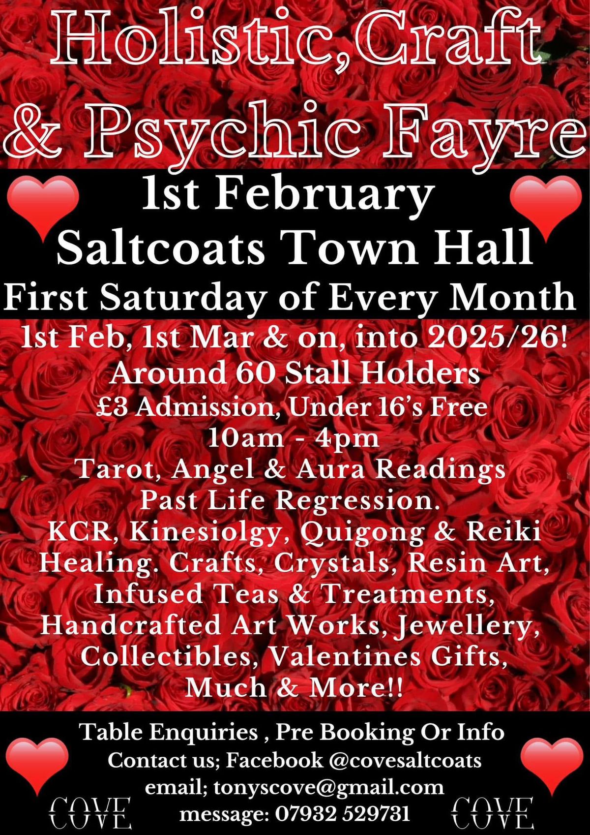 HOLISTIC, CRAFT AND PSYCHIC FAYRE -  1ST FEBRUARY 2025