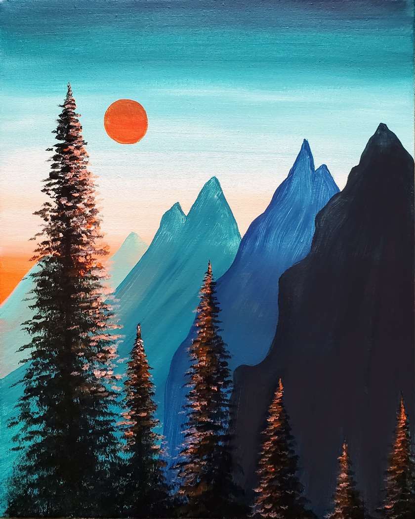 Mystical Mountain View-Paint Party