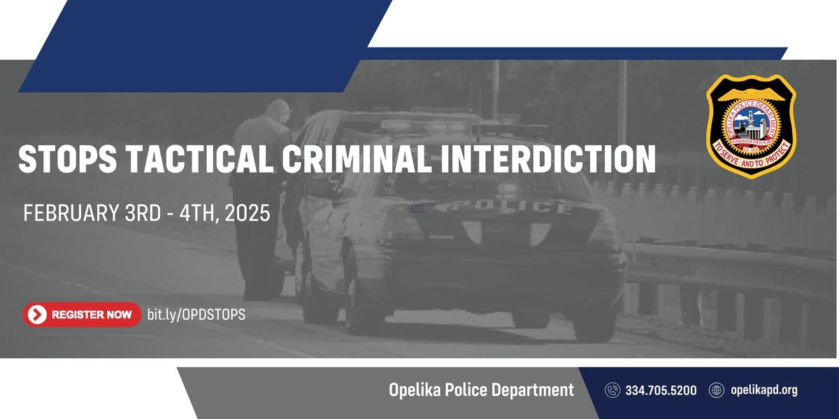 STOPS Tactical Criminal Interdiction Class for Law Enforcement