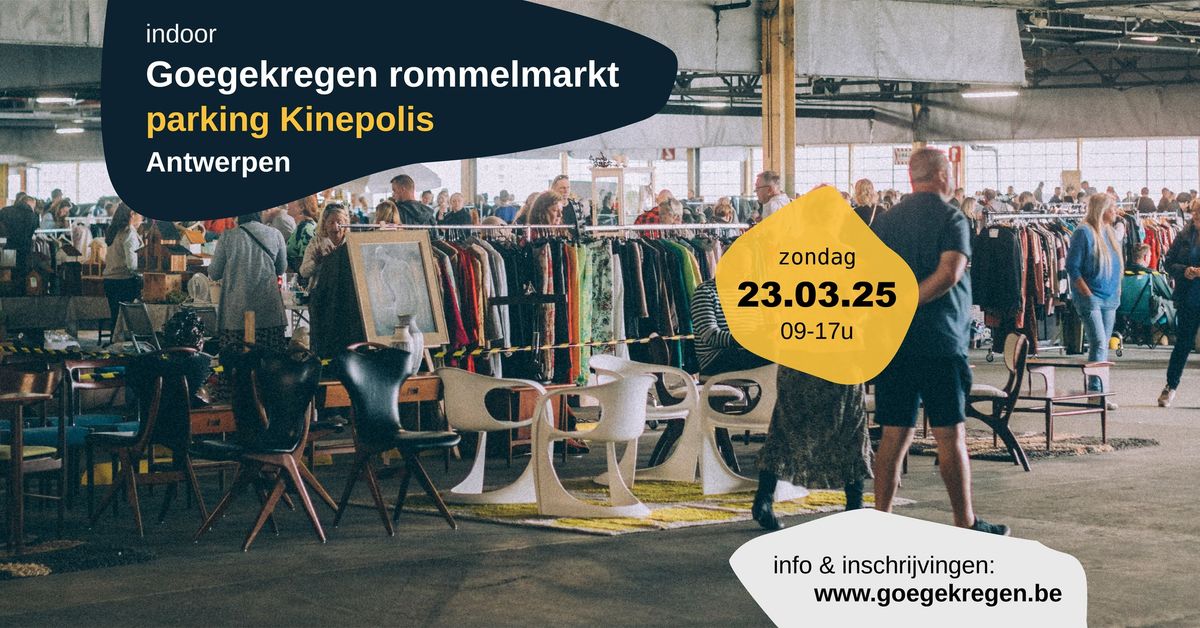 Goegekregen rommelmarkt parking Kinepolis Antwerpen