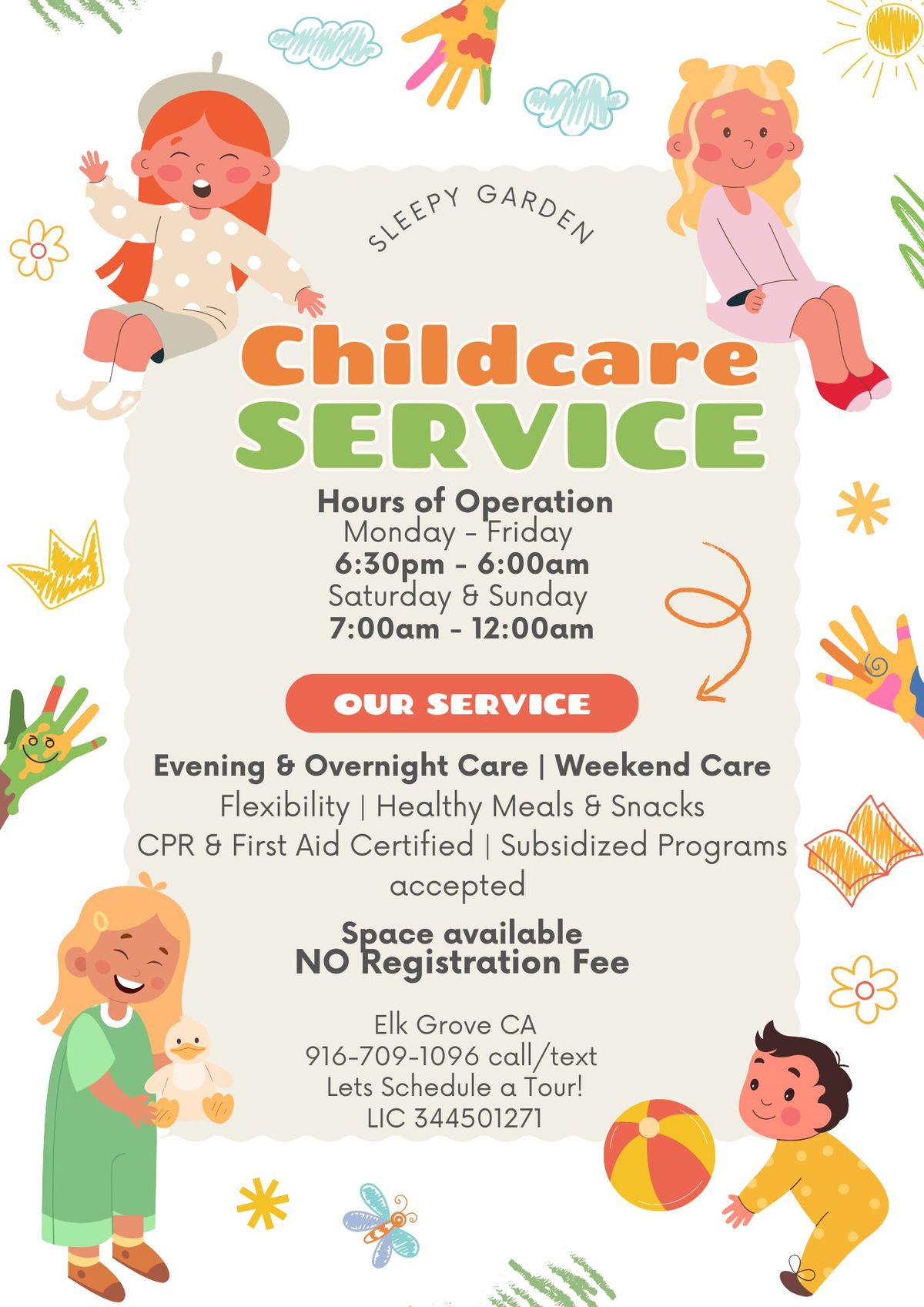 SLEEPY GARDEN Childcare SERVICE