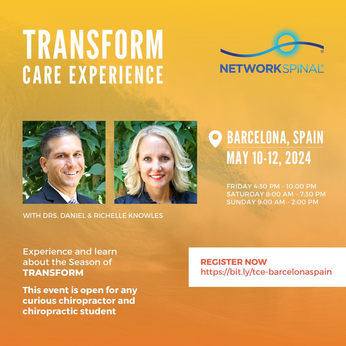 NetworkSpinal Transform Care Experience with Drs. Daniel & Richelle Knowles