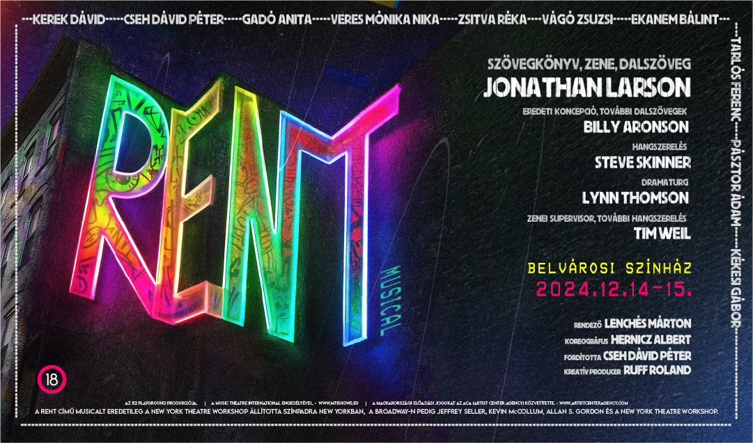 RENT Musical - Belv\u00e1rosi Sz\u00ednh\u00e1z 12.14-15. PREMIER