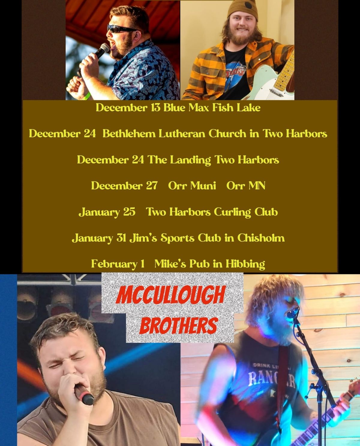 McCullough Brothers at Jim's Sports Club in Chisholm January 31