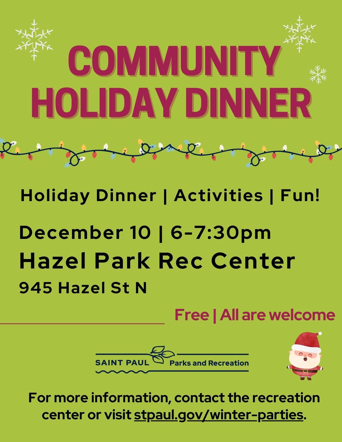 Community Holiday Dinner (Hazel Park)