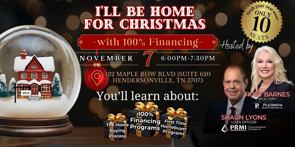 \u2744\ufe0fI'll Be Home for Christmas with 100% Financing