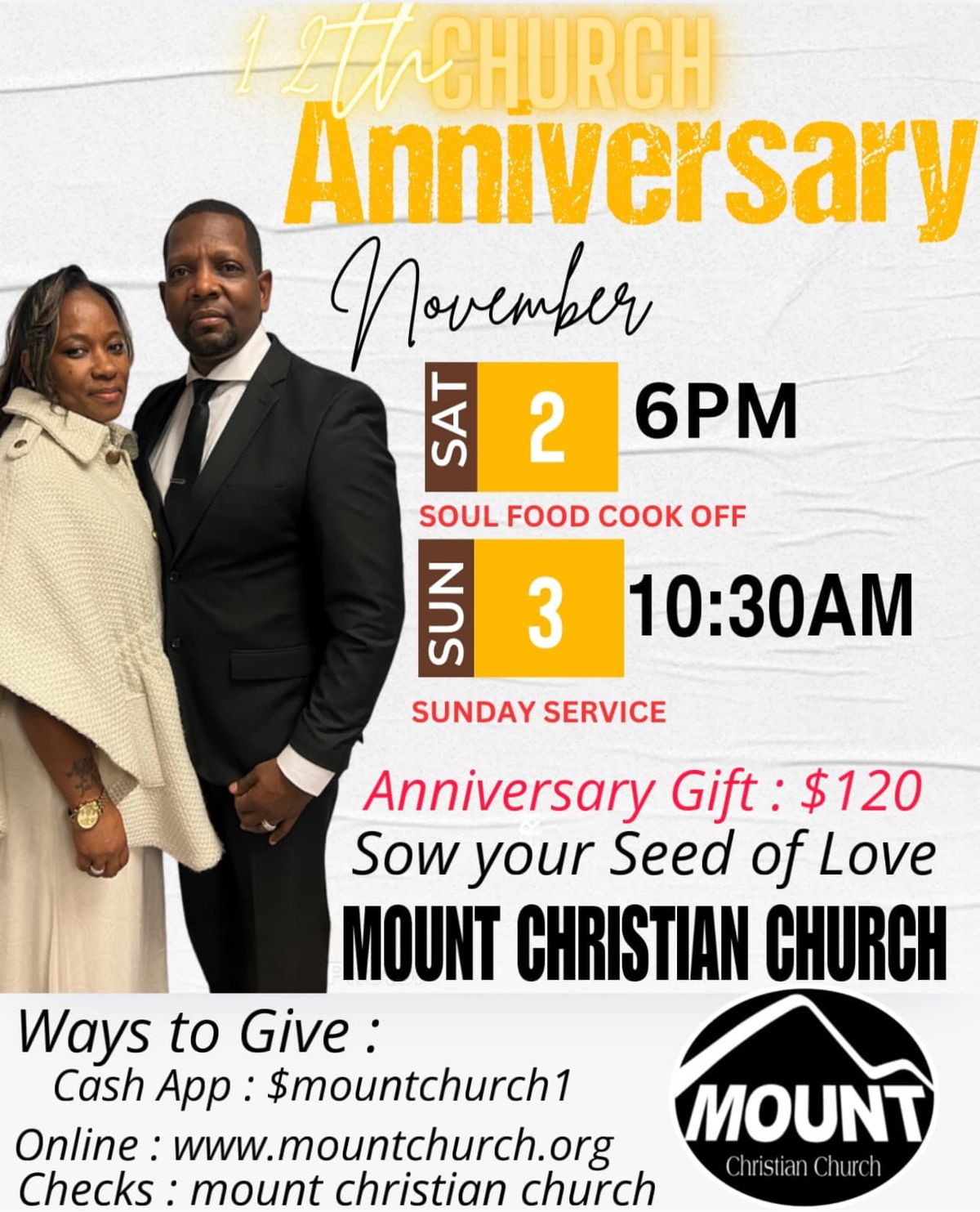 12th Church Anniversary 