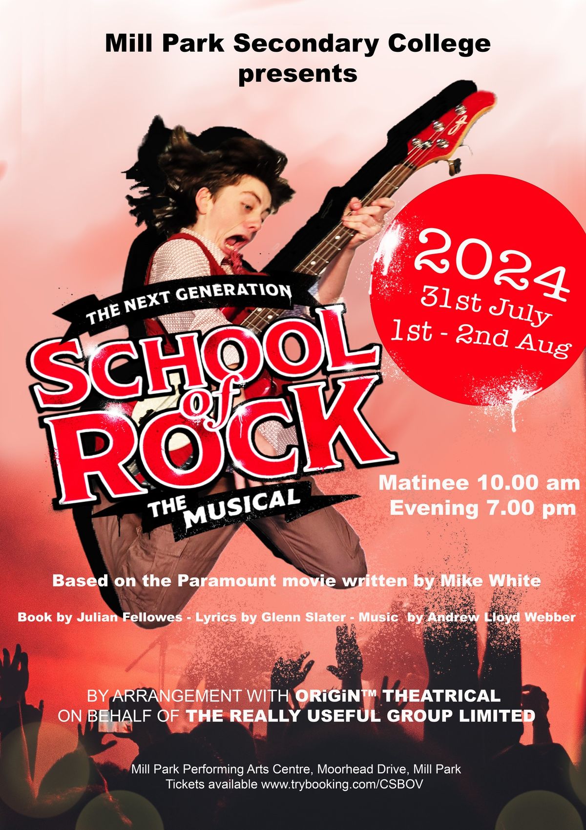 Mill Park Secondary College Presents "School Of Rock"