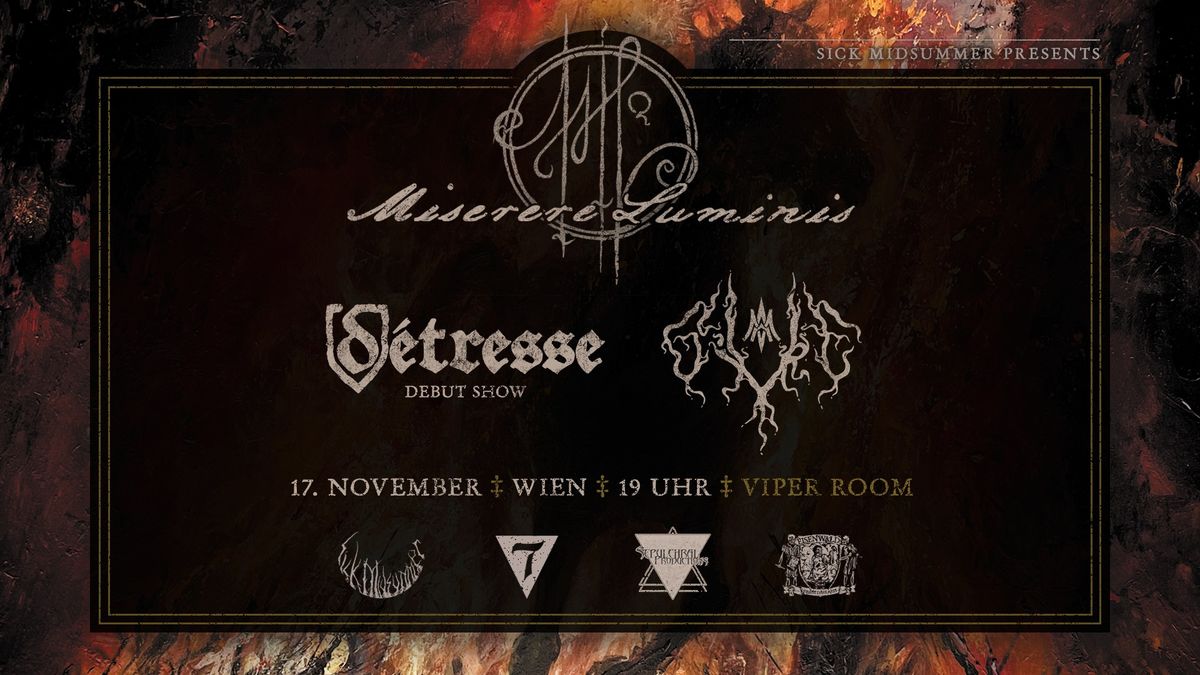 Miserere Luminis \/ D\u00e9tresse \/ Givre - Viper Room Vienna