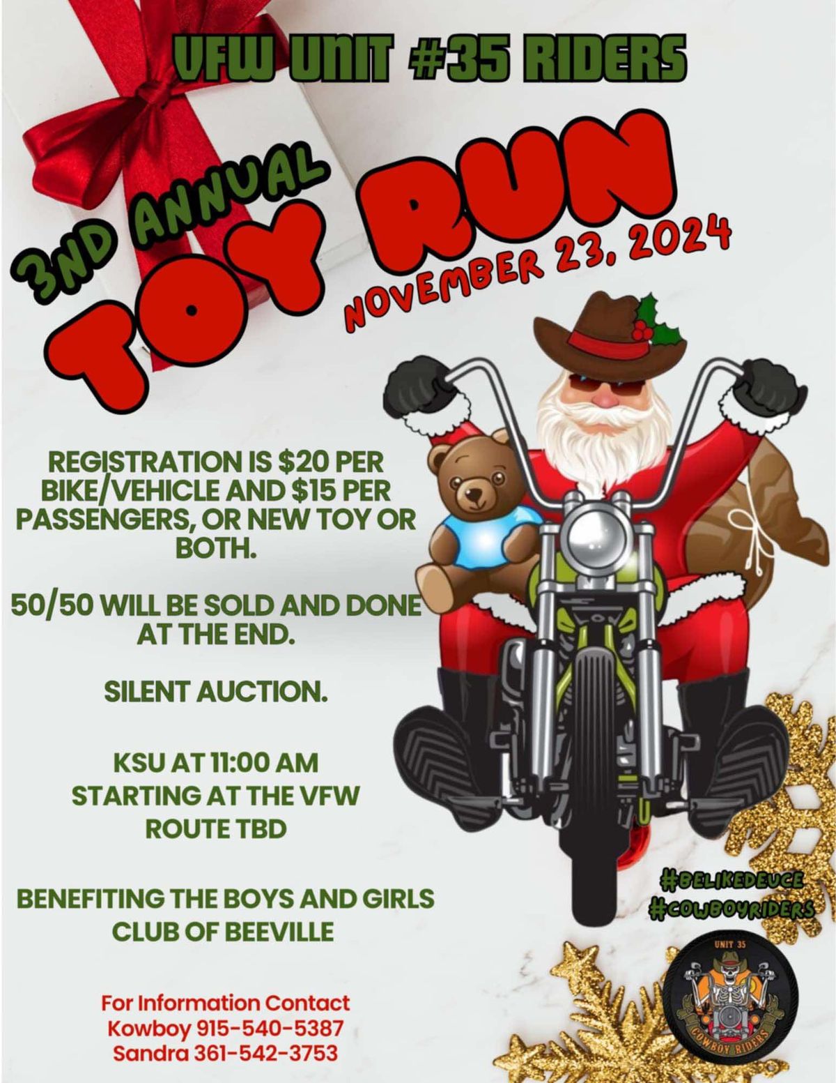 VFW Riders Group Unit #35 3rd Annual Toy Run