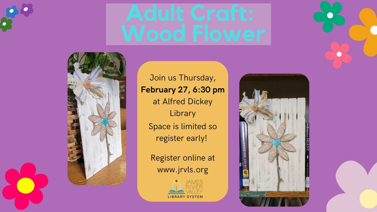 Adult Craft: Wood flower