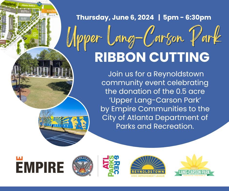 Ribbon Cutting for Upper Lang-Carson Park