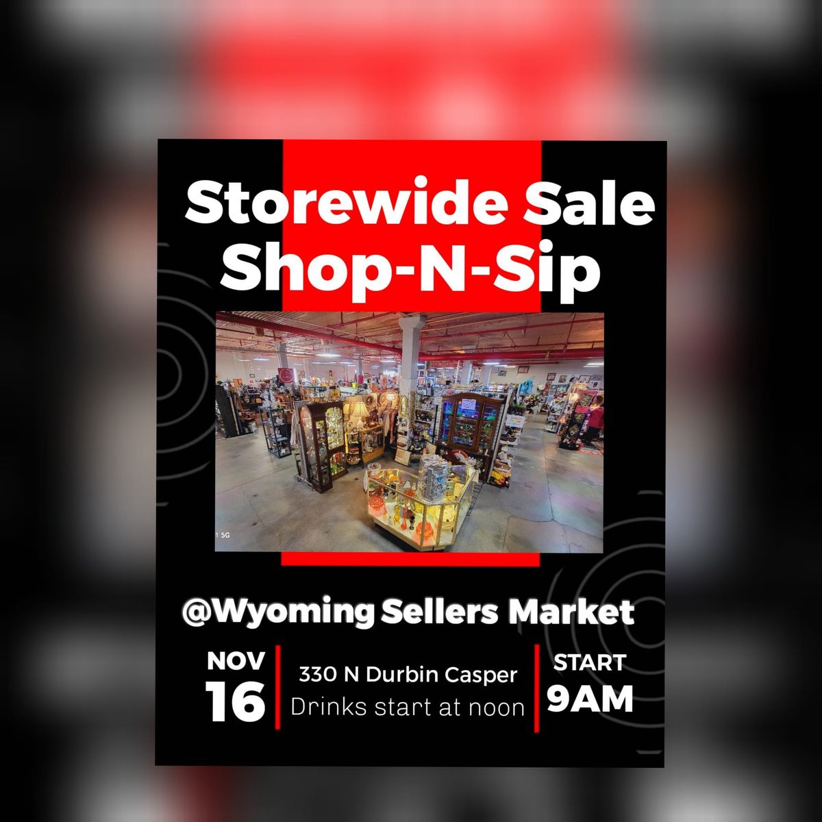 Storewide Sale Shop-N-Sip!