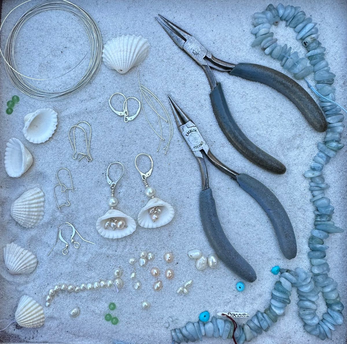 Jewelry Workshop: Silver, Pearl, and Shell Earrings