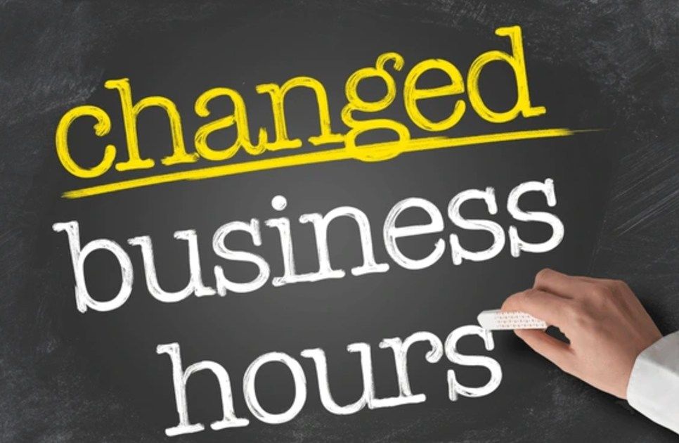 Changed Business Hours