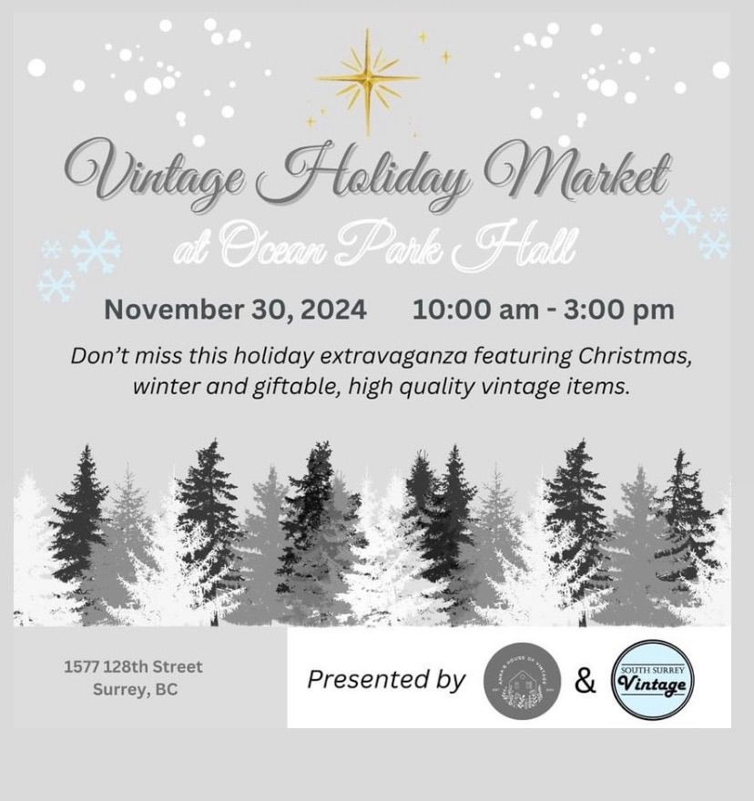 Vintage Holiday Market at Ocean Park Hall - Free Admission